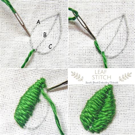 embroidery leaf stitch|embroidery leaf stitch tutorial.